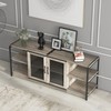 Farmhouse TV Stand for 65+ Inch TV, Industrial TV Cabinet,