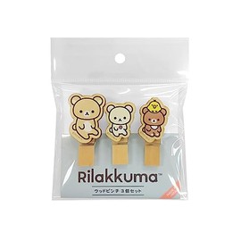 Rilakkuma RK481A Wood Pinch Set of 3 (Sitting)