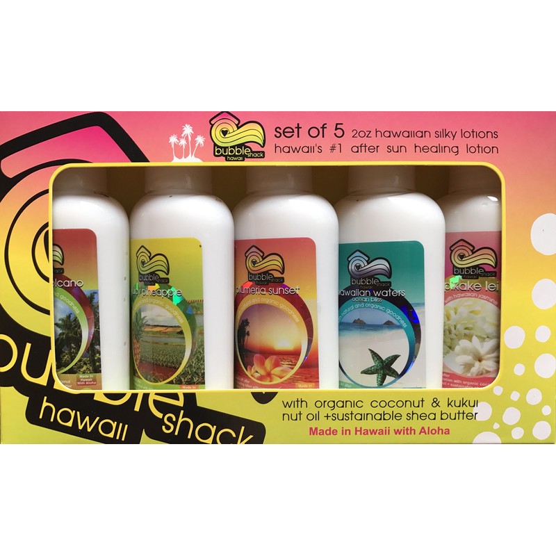 Bubble Shack Hawaii Organic Kukui Shea Lotion 5 Pk