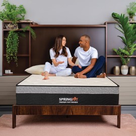 Springfit 8 Inch Mattress in a Box – Medium Plush Feel – Bonnell Spring System with High-Density Foam – Breathable Knitted Cover – Durable Support for Kids, Guests, or Everyday Use – Twin Size