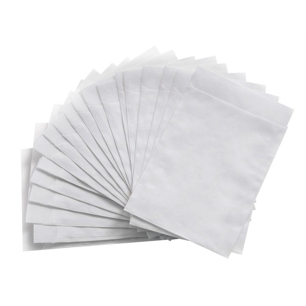 Lot de 100 petites Sacs Papier Blanc, 9,5 x 14,8