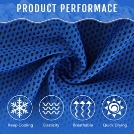 Hosuly 200 Pack Cooling Towels 40"x12" Ice Breathable Soft Chilly Sweat Rag Microfiber Workout Rags for Gym Cooling Towels for Neck and Face for Yoga Golf Sport Running