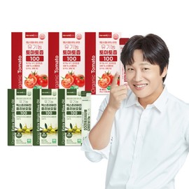 (Alltoshot / Total 90 packets) 3 boxes of 15 organic olive oil sticks + 3 boxes of 15 organic tomato juice sticks / (올토샷총 90포) 유기농 올리브오일 스틱 15포 3박스 + 유기농 토마토즙 15포 3박스