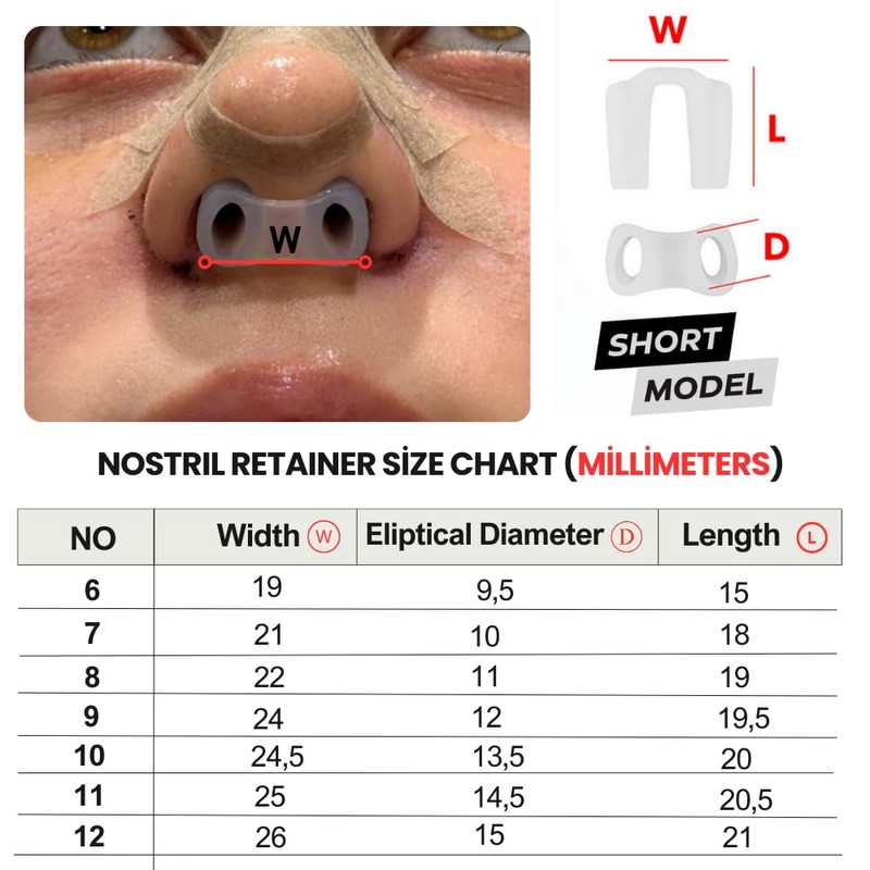Nostril Retainer Short Model | Nostril Retainer Rhinoplasty | Nasal