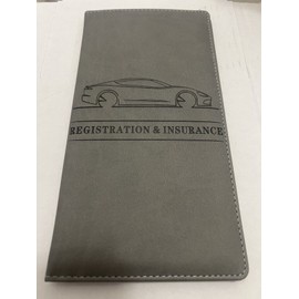 Unbranded Car Registration and Insurance Card Holder -Leather Vehicle Glove Box Automobile