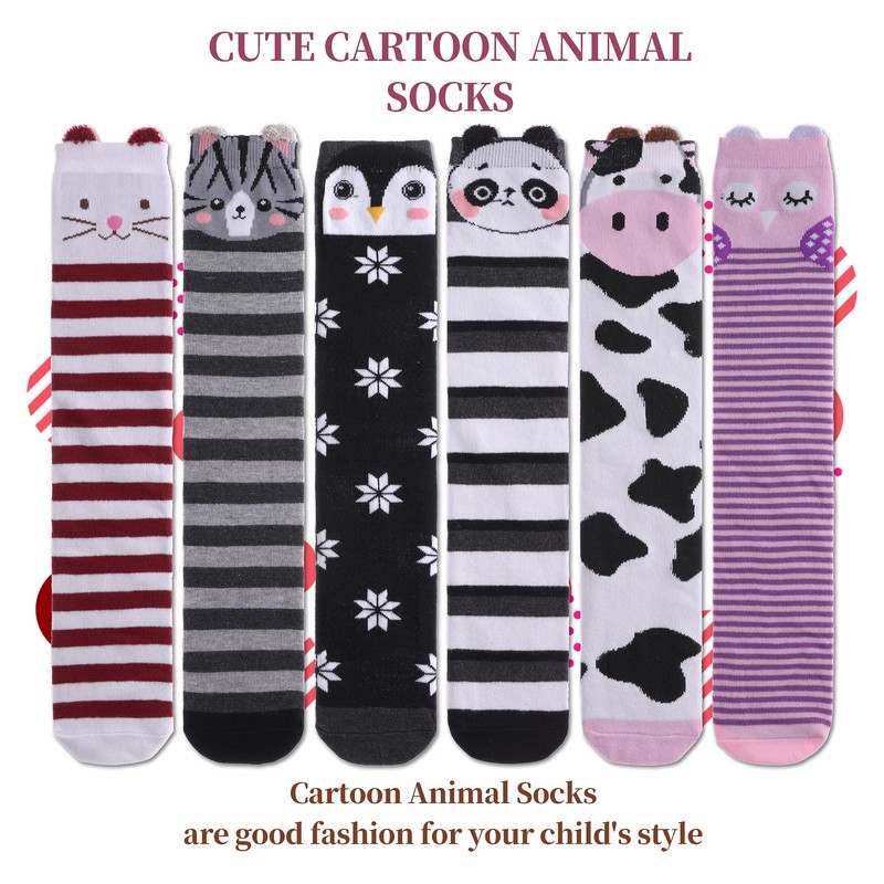 Color City Girls Knee High Socks Kids Long Boot Socks