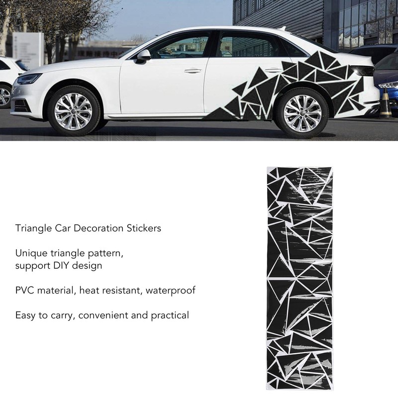 Triangle Car Decoration Stickers Universal 200x60cm DIY Car Body Sticker