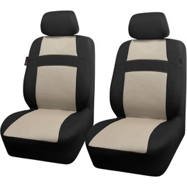 CAR PASS - Fundas de Asiento de Coche Solo para Asientos Delanteros, Funda de Asiento de Coche de Malla de Aire 3D con Esponja compuesta de 5 mm en