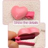 Mini Heart Cute Pink Hair Clips, 12Pcs Mini Heart hair