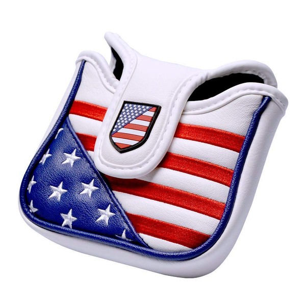 PLUSKER USA Square Golf Club Heel Shafted Mallet Putter Cover