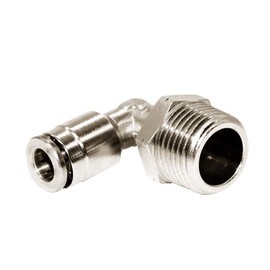Beduan Brass BPL Push to Connect Air Fittings Elbow 1/4" Tube OD x 3/8" NPT Male 90° Degree Adapter (Pack of 5)