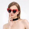 WDZAYXC Polarised Heart Sunglasses Vintage Cat Eyes Glasses Love Heart