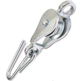 Heavy Duty Washing Line Pulley & Hook - Galvanised Steel Clothes Dryer Dry Garden