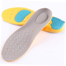 Ipetboom 1 Pair High Elastic Sports Insoles Breathable Cushion Pads for Running Shock Absorbing and Sweat Absorbent Unisex Fit for Basketball and Daily Use Grey