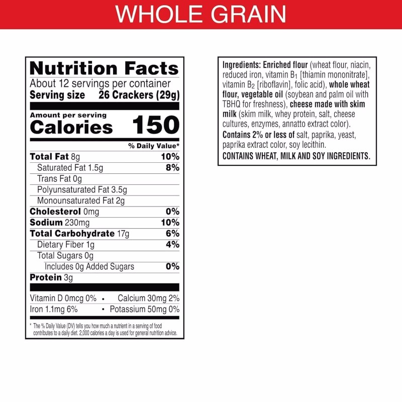 Cheez-It 〽️ New Exclusive Cheez-It Snack 8g Whole Grain Cheese