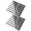 Pack of 2 Rustproof Stainless Steel Swirl Drain Covers /