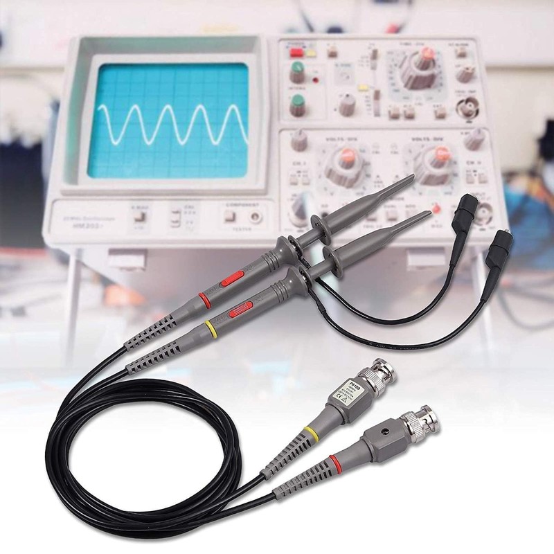 2 Packs Oscilloscope Clip Probes with BNC to Minigrabber Test
