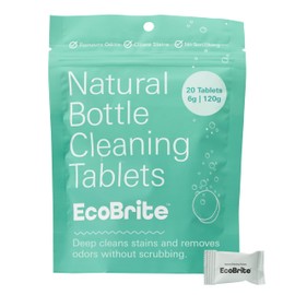Owala EcoBrite Powerful Cleaning Tablets, Cleans Bottles, Coffee Cups, Pots, Pans, Camping Gear, Pet Bowls, and Much More - 20 pack (Individually Wrapped) Made From Naturally Sourced ingredients