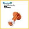 REPAIROCK 40pcs M6 Orange Aluminum Alloy Hex Socket Head Motorcycle