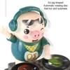 Electronic Dancing Piglet Toy DJ Style Automatic Rotating Disc Light