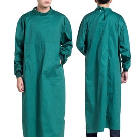 Milisten Medical Isolation Gowns Protective Coverall Safety Apron Clothing Overall Labour Suit for Hospital Industries Doctor Nurse Size XL Dark Green