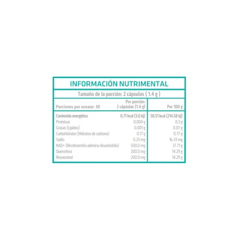 Nad, Quercetina, Resveratrol - Fortcore