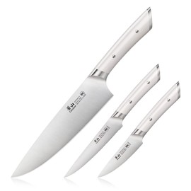 Cangshan HELENA Series German Steel Forged Starter Knife Set (White, 3-Piece)