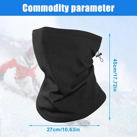 3Pack Neck Warmer Snoods for Men, Adjustable Running Neck Warmer Windproof Mens Snood, Winter Warmer Neck Scarf for Men Women Winter Motorcycle Skiing Running Cycling - Black+Linen Gray+Navy Blue