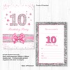 Olivia Samuel 20 x 10th Birthday Party Invitations from Pink