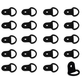 Cheerock 20Pcs Black D Rings Tie Down Anchor Hooks Heavy Duty Lashing Ring for Car Truck Cargo Trailers RV Boats