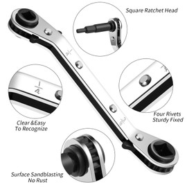 VORIGY Hvac Service Wrench refrigeration wrench, 3/16" to 3/8", 5/16" x 1/4" Hvac Tools with 2 HVAC Hex Bit Adapter for Air Conditioning Refrigeration Tools and Equipment Repair HVAC Tools Clearance