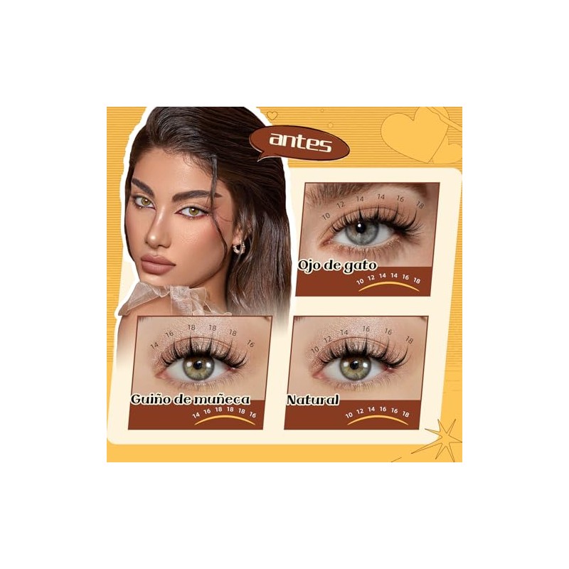 QUEWEL DIY Lash Extension Kit, 10-18mm Lash Clusters with Lash