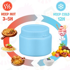 Zenvory Kids Lunch Box with 12oz Insulated Food Jar Thermal Bag, Leakproof Lunch Food Containers