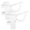 STOBAZA Curtain Rod Brackets No Drill 2 Pack White Pp