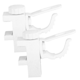 STOBAZA Curtain Rod Brackets No Drill 2 Pack White Pp Abs Material Rod Holder for Home Decor