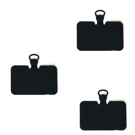 New ~ Unbreakable ~ Pack x 3 Units - Phone Tether ~ Universal Phone Holder for Lanyard Phone Strap Neck Holder Patch Anti Theft Patch ~ termoinjected ~ All Phone Models Black