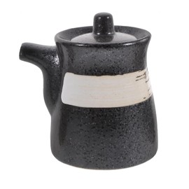 ZORYNTH Soy Sauce Dispenser Ceramic with Lid for Kitchen Cooking, Soy Sauce Container Soy Sauce Bottle Non-Leak Oil Dispenser Japanese Style, 6.71 oz(200ml)