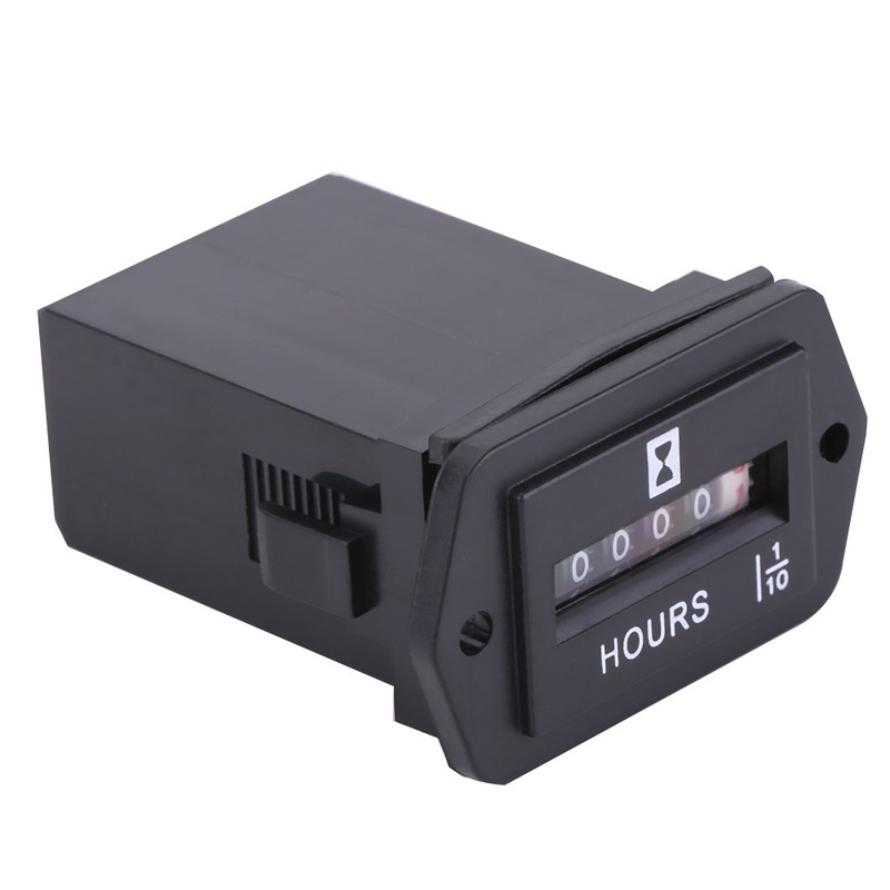 DC 6-80V Mechanical Hour Meter Gauge for Diesel Gasoline Engine