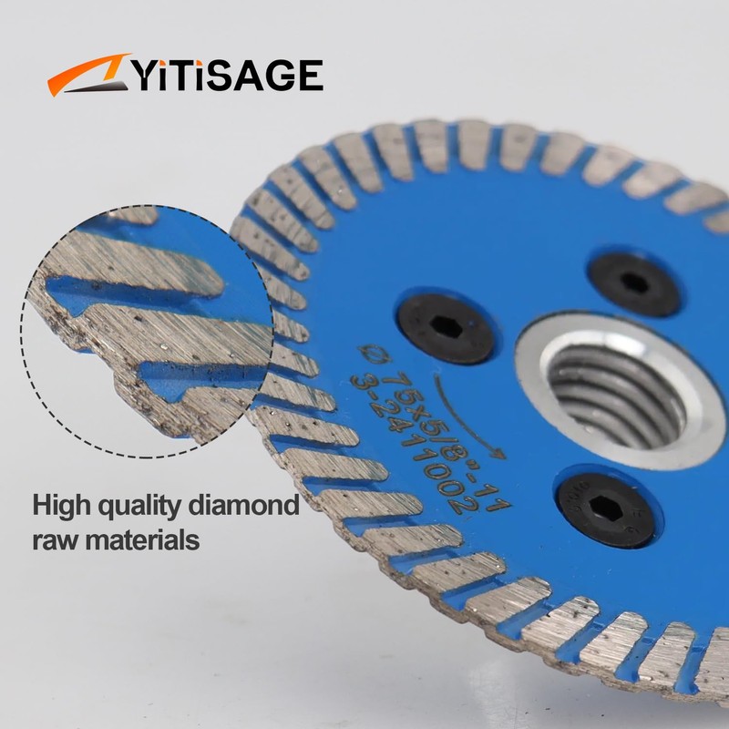 YITISAGE 3 inch Tile Diamond Saw Blade Turbo Segment Carving
