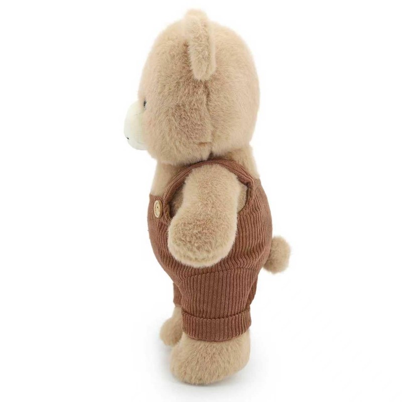 JamieCare 12" Plush Teddy Bear Soft Beige with Brown Corduroy
