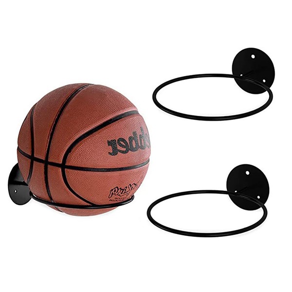 xocome 3 Pieces Ball Holder Wall, Ball Holder Made of Iron Wall Ball Holder Basketball Holder Wall Mount Ball Wall Mount for Basketball, Football y Volleyball