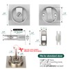Aglehome Square Pocket Door Lock, Satin Nickel Contemporary Privacy Pocket