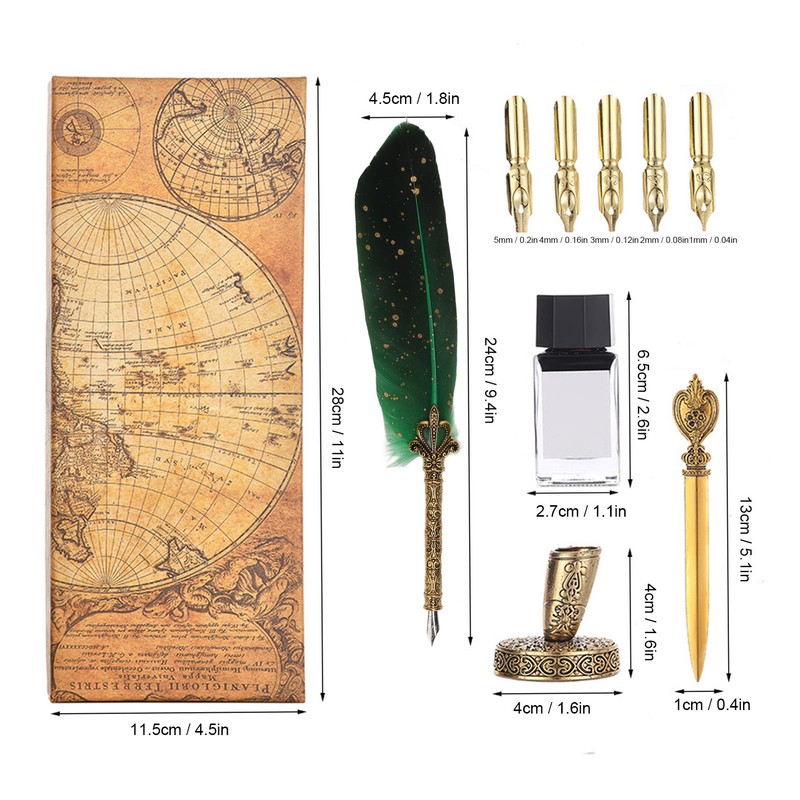 Quill Pen Set Retro Elegant Exquisite Smoothing Writing Multiple Replacement