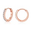 Deyanse Silver Hoops Earrings for Women, 925 Sterling Silver Rose