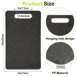 Wanmu 2Pcs Small Cutting Boards for Kitchen, 10" x 6" Plastic Cutting Board Set, Mini Bar Cutting Mat, Dishwasher Safe Cutting Boards for Camping Food Fruits Prep Vegetables Easy Grip