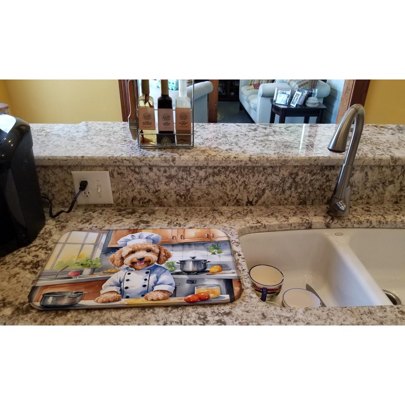 Caroline's Treasures DAC6258DDM Goldendoodle The Chef Dish Drying Mat Absorbent
