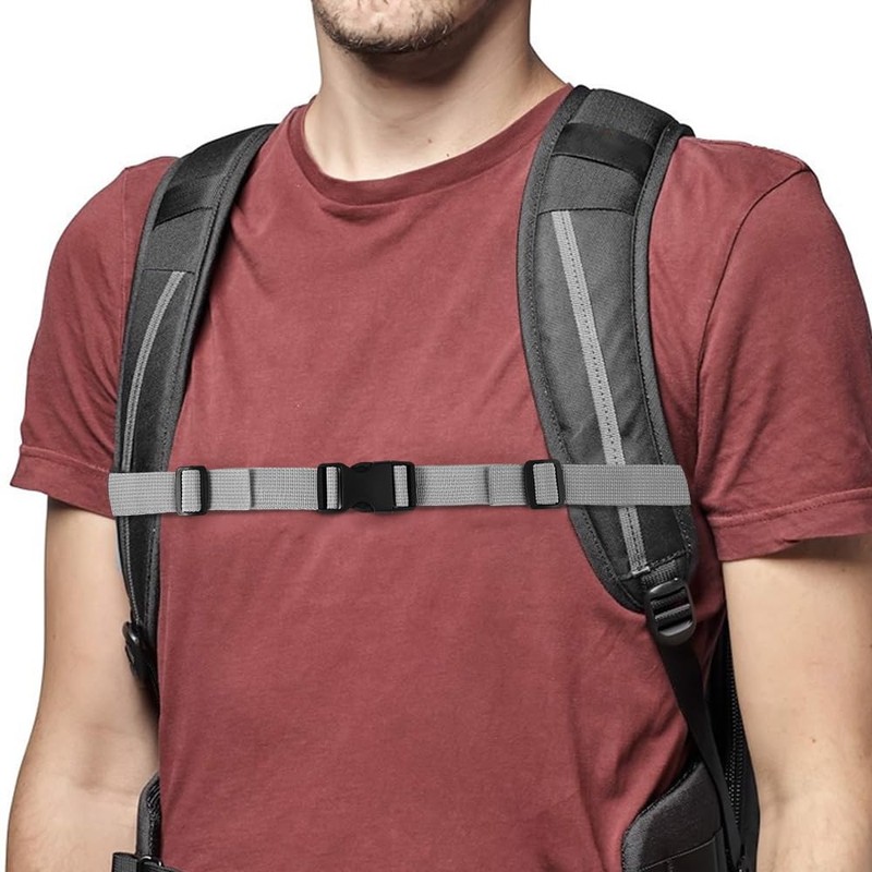 Pack of 2 Adjustable Chest Strap Backpack, 2.5 cm Nylon