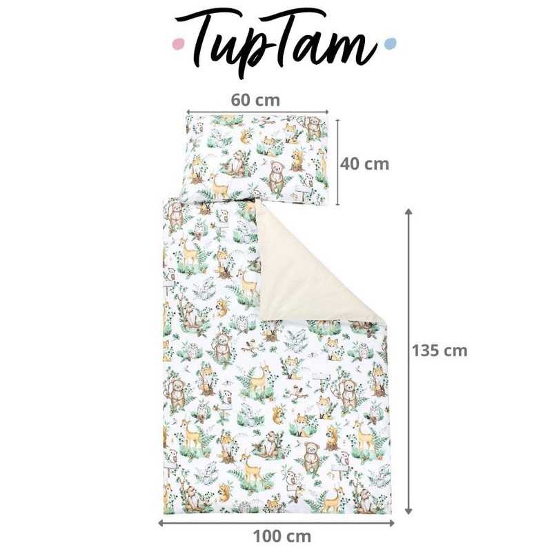 TupTam Children's Bed Linen Patterned 2-Piece Reversible Bed Linen, Colour: