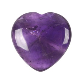 Justinstones Natural Amethyst Healing Crystal Anxiety Heart Love Thumb Stone Worry Pocket Palm Stone 1.6 Inch