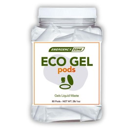 [80 Pods] Eco Gel Pods Porta-a-Potty Portable Toilet Powder - Quick Poo Gel Solidification and Absorbent for Solid Waste & Urine While Camping, Hiking, Traveling or Emergencies